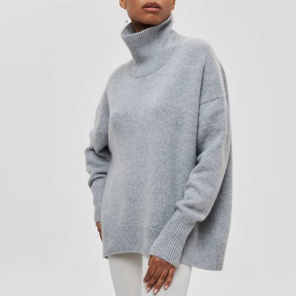 AMELIA – Jersey de punto con cuello vuelto
