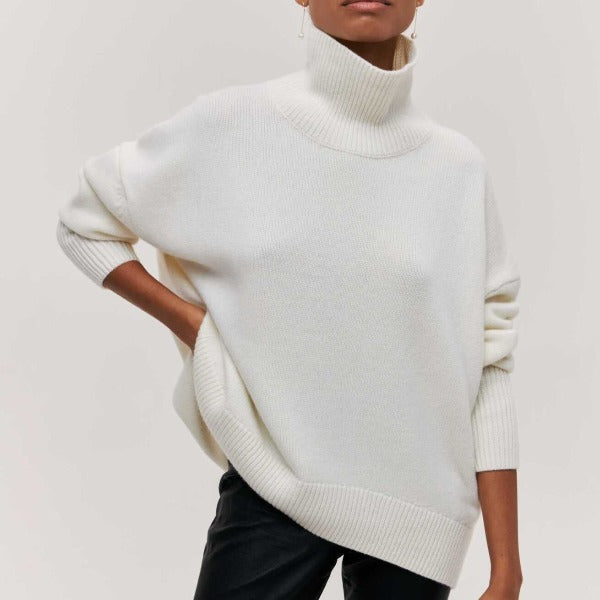 AMELIA – Jersey de punto con cuello vuelto