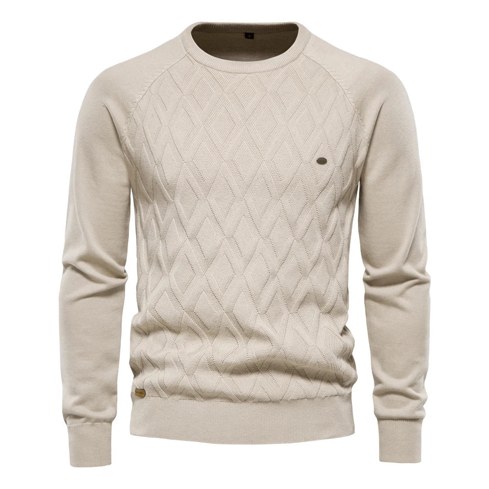 LEONE – Suéter para hombre con diseño de rombos