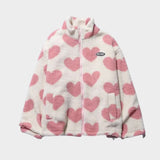 DIANNE – Chaqueta reversible con estampado de corazones y diseño cómodo