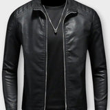 GUSTAVO – Chaqueta de cuero con cuello alto