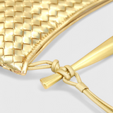 GERDA – Bolso Woven con Asa Dorada