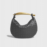 GERDA – Bolso Woven con Asa Dorada