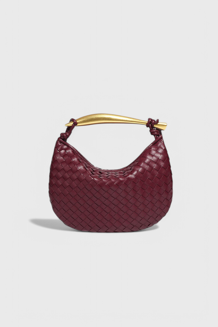 GERDA – Bolso Woven con Asa Dorada