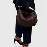 GERDA – Bolso Woven con Asa Dorada