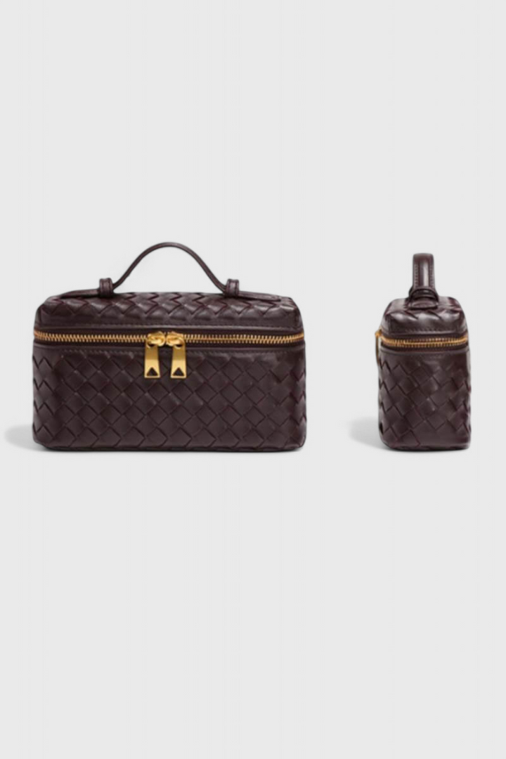 MILLA – Bolso Mini Woven con Accesorios Dorados