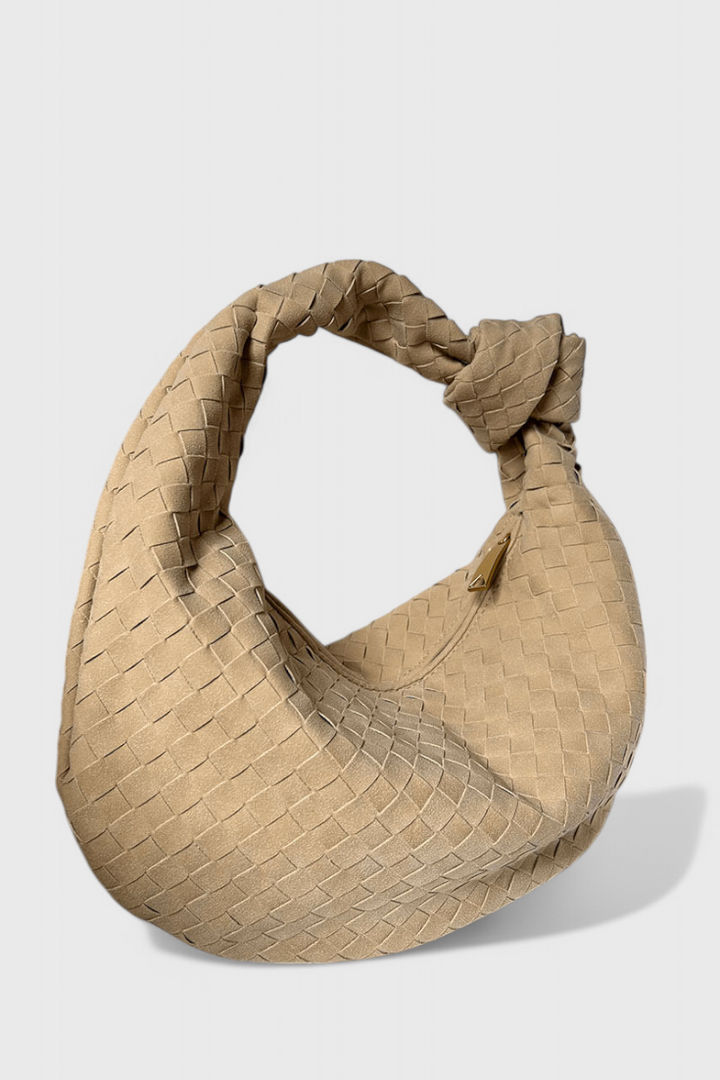 LILA – Bolso Mediano Woven con Detalle de Nudo