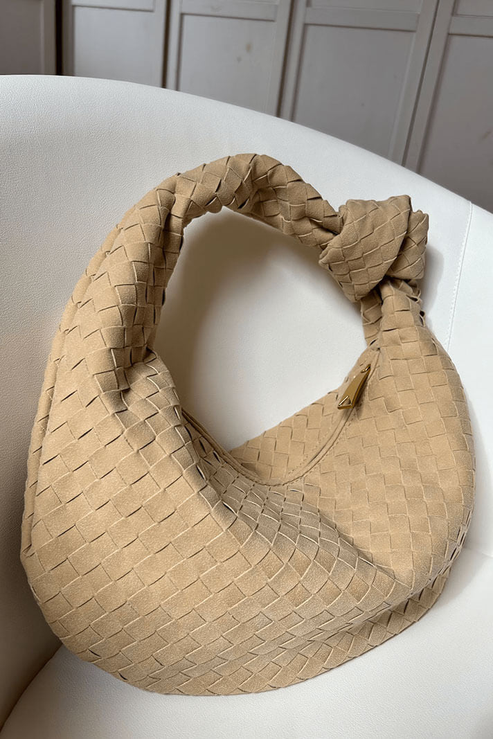 LILA – Bolso Mediano Woven con Detalle de Nudo