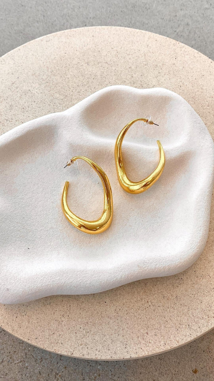 DAFNE – Pendientes de oro brillante