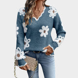 THEA – Jersey de mujer con flores blancas