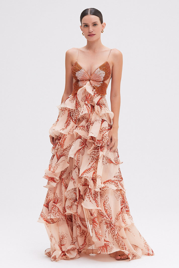 NAHIA – Vestido con Volantes