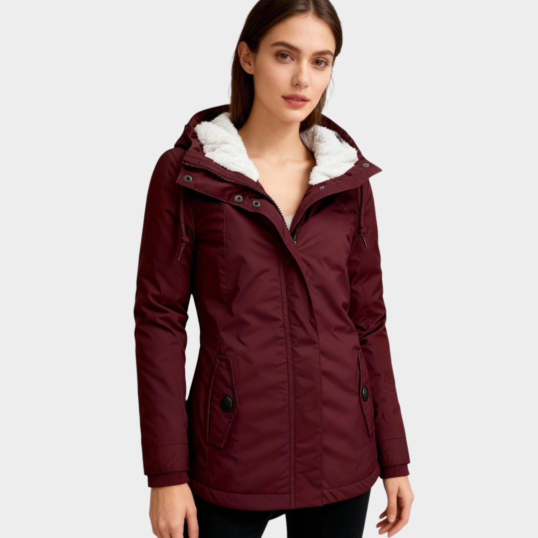 ANNA – Chaqueta otoñal larga de felpa