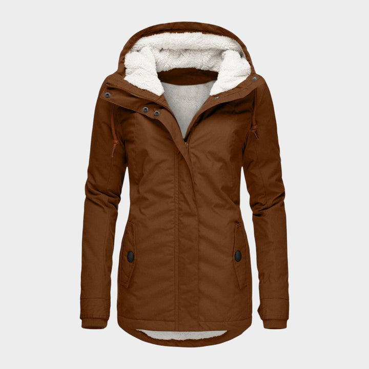 ANNA – Chaqueta otoñal larga de felpa