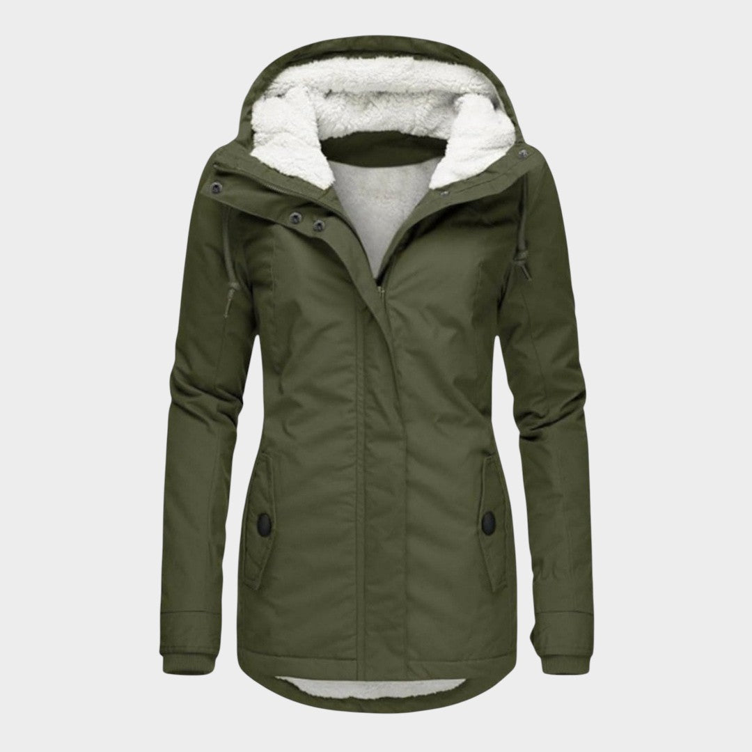 ANNA – Chaqueta otoñal larga de felpa