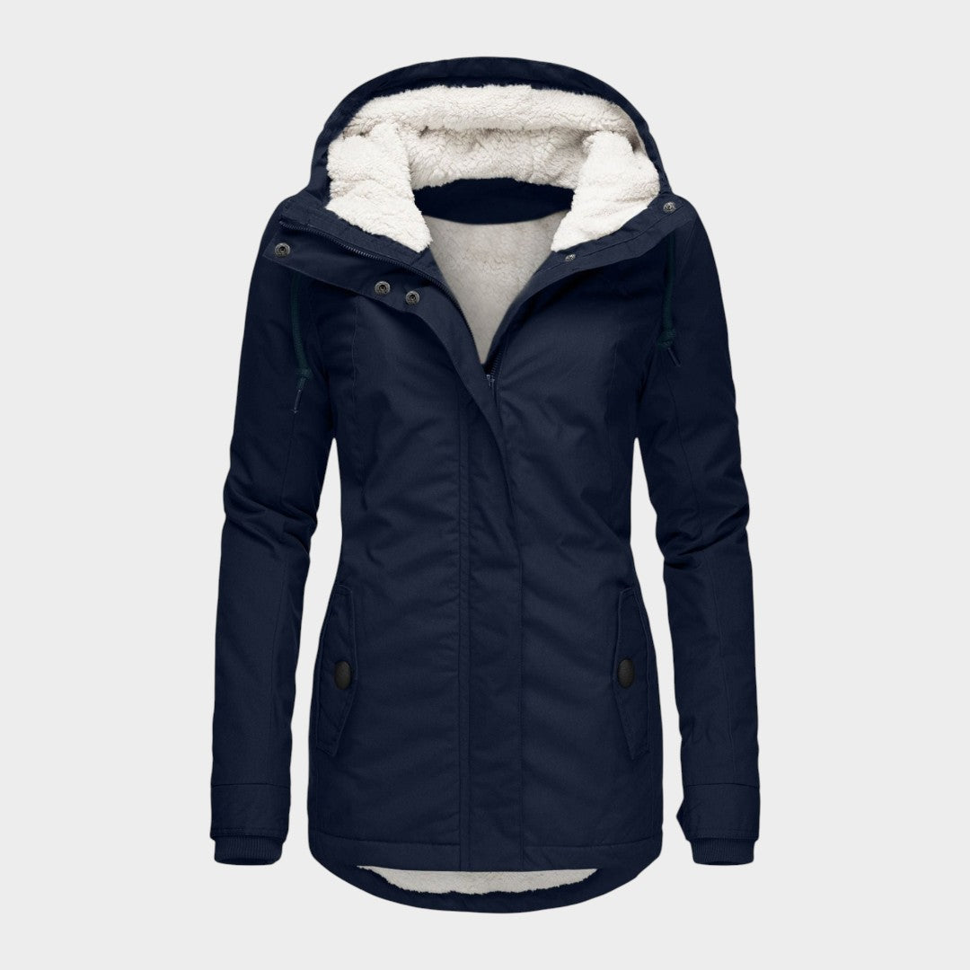 ANNA – Chaqueta otoñal larga de felpa
