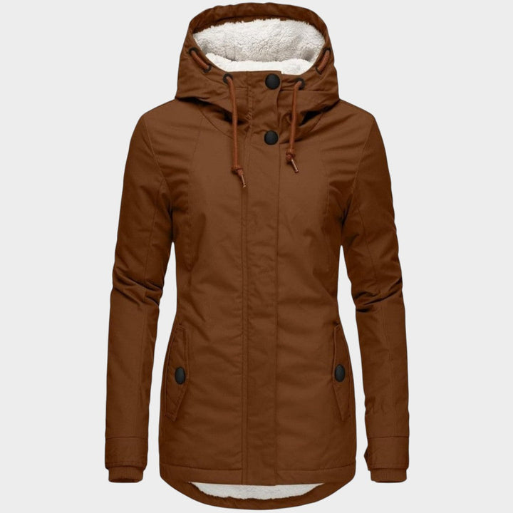 ANNA – Chaqueta otoñal larga de felpa