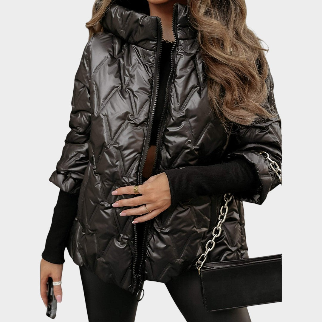 CHRISTINA – Chaqueta con capucha estilo patchwork