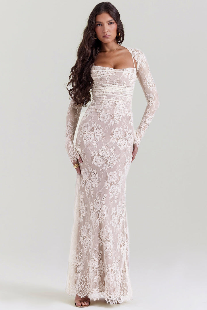 ALICIA – Vestido largo de encaje