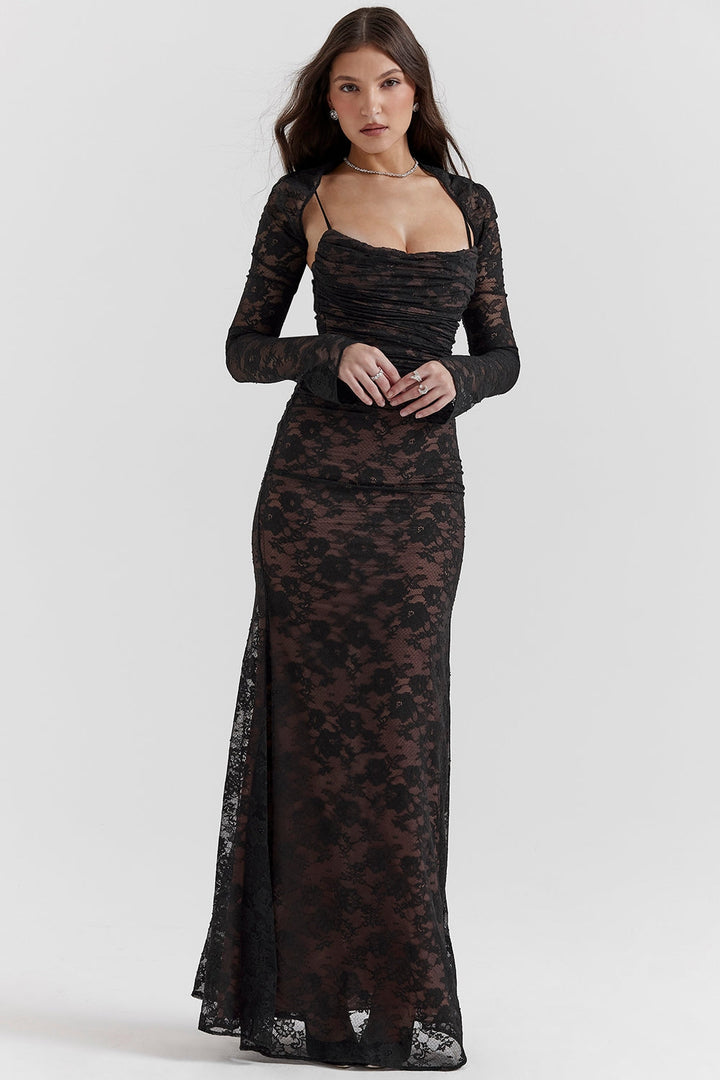 ALICIA – Vestido largo de encaje