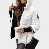 CHRISTINA – Chaqueta con capucha estilo patchwork