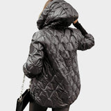 CHRISTINA – Chaqueta con capucha estilo patchwork