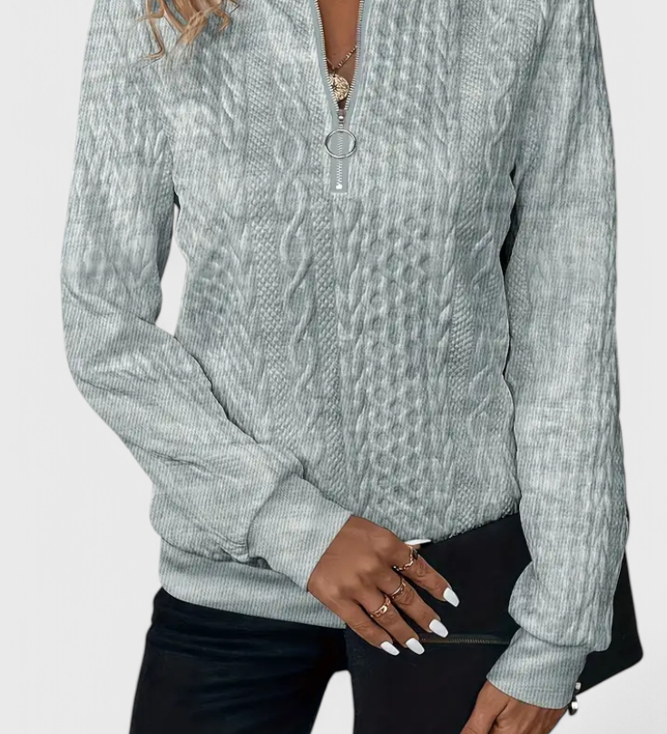 ZOEY – Jersey de Punto con Cremallera Suave