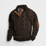 FÉNIX – Jersey patchwork de punto trenzado