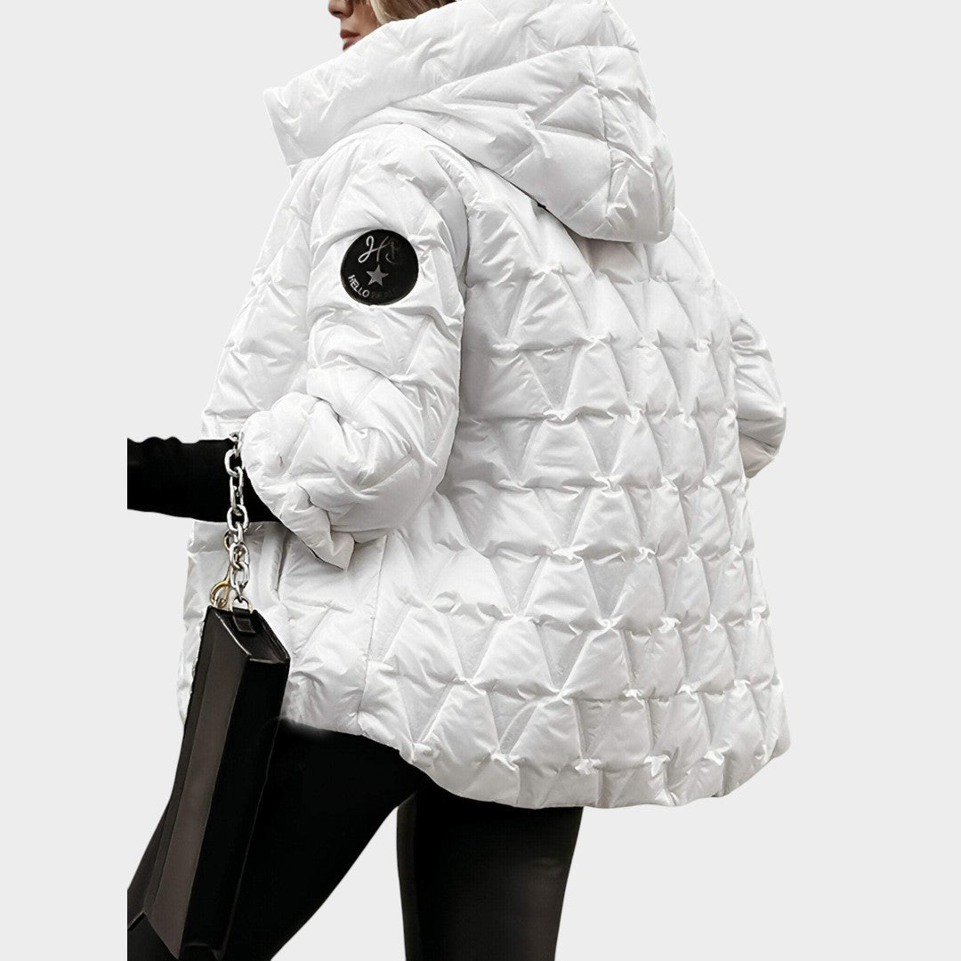 CHRISTINA – Chaqueta con capucha estilo patchwork
