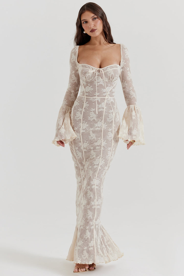 ALICIA – Vestido largo de encaje