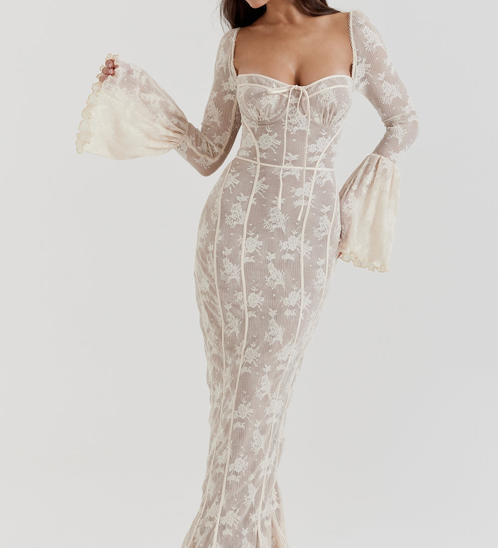 ALICIA – Vestido largo de encaje