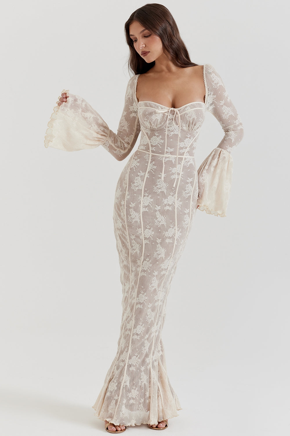 ALICIA – Vestido largo de encaje