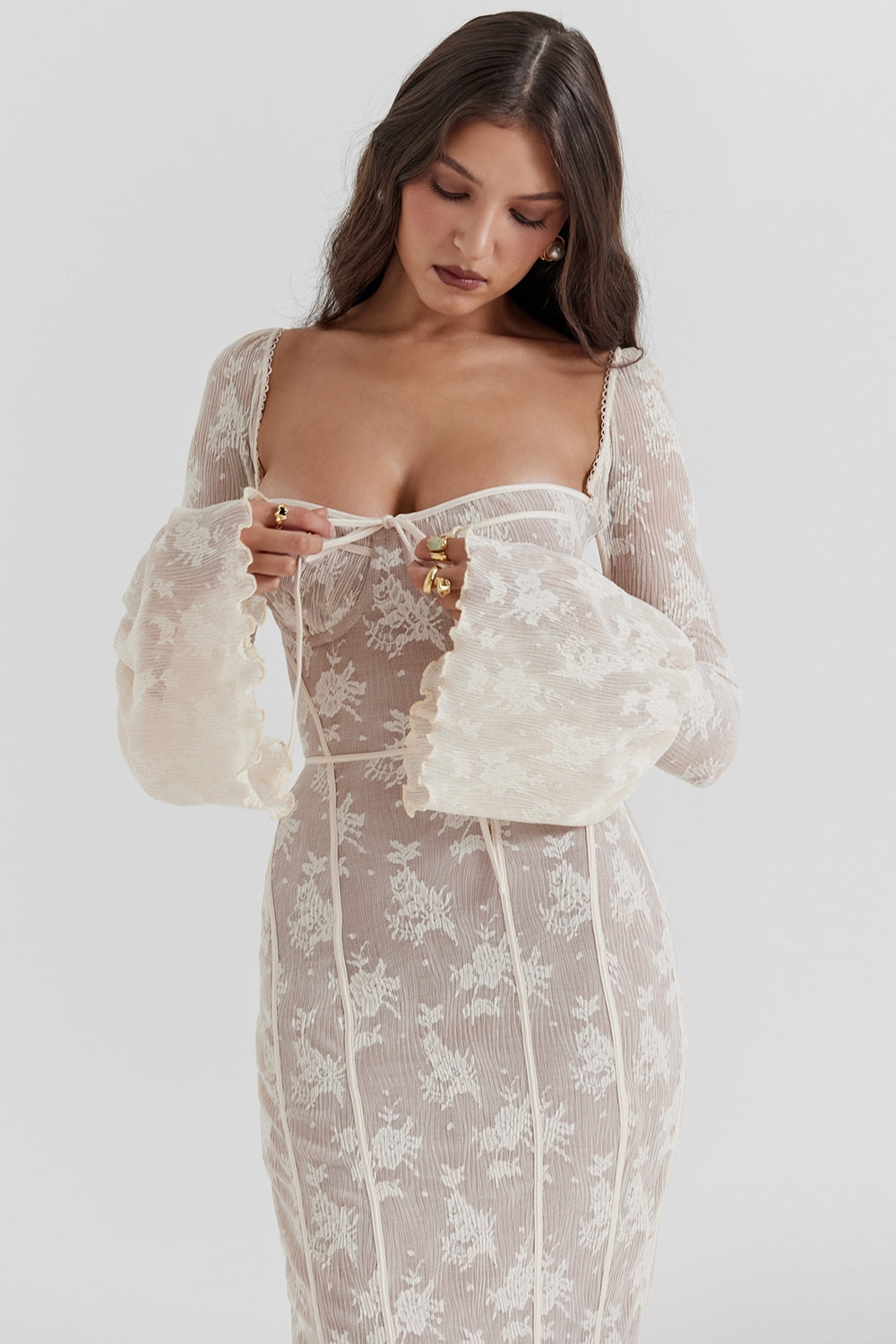 ALICIA – Vestido largo de encaje
