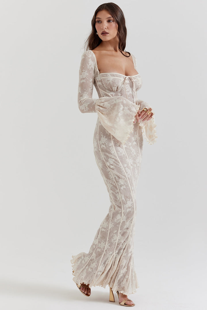 ALICIA – Vestido largo de encaje