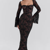 ALICIA – Vestido largo de encaje