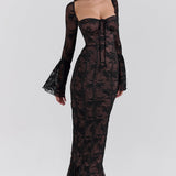 ALICIA – Vestido largo de encaje