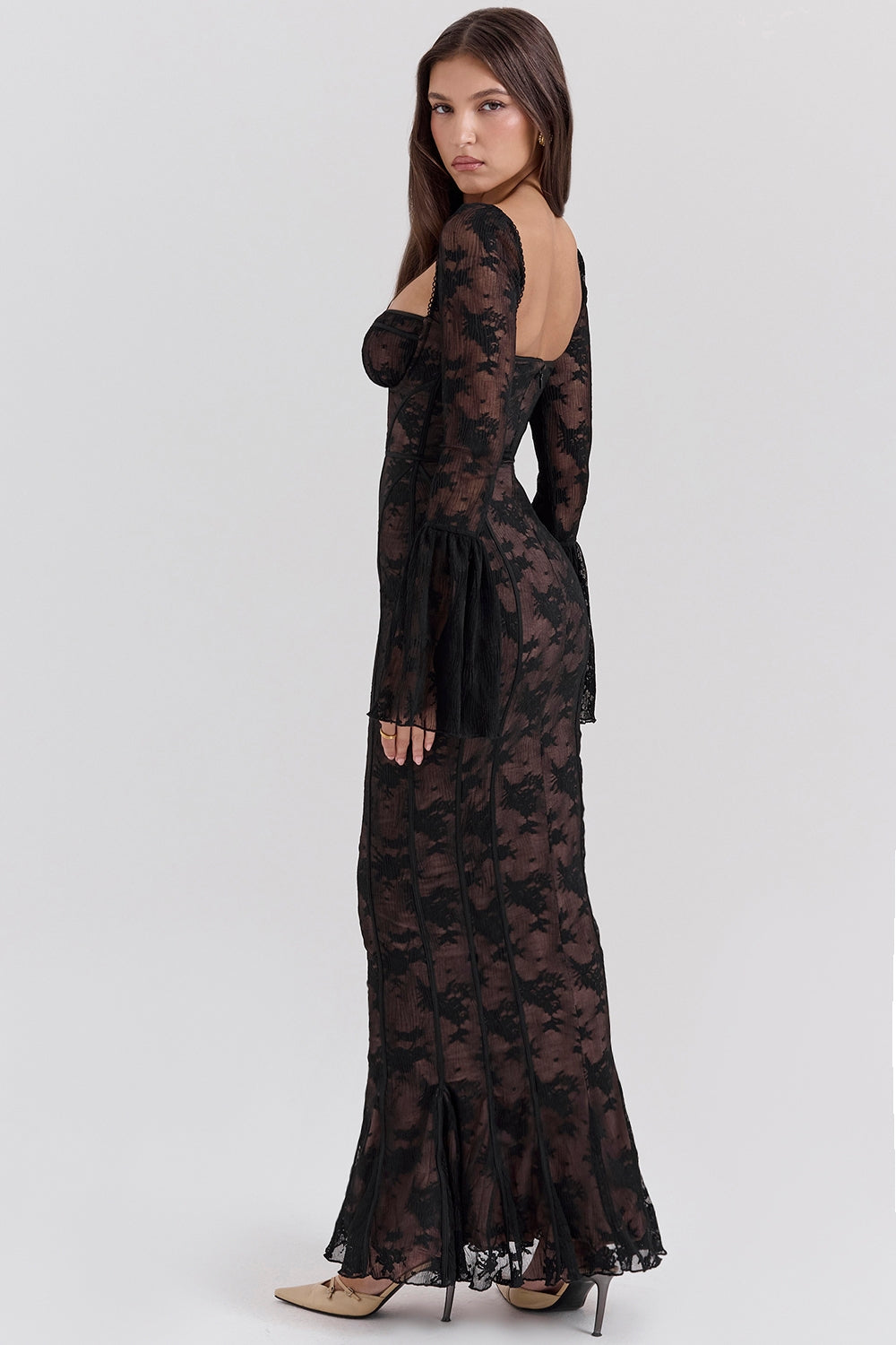 ALICIA – Vestido largo de encaje