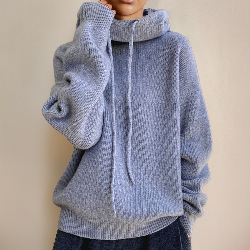 CHARLOTTE – Suéter de cuello alto de lana merino
