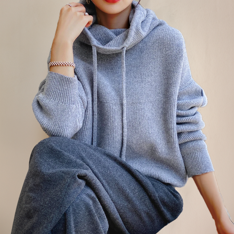 CHARLOTTE – Suéter de cuello alto de lana merino