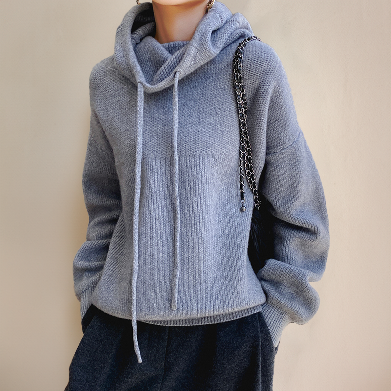 CHARLOTTE – Suéter de cuello alto de lana merino