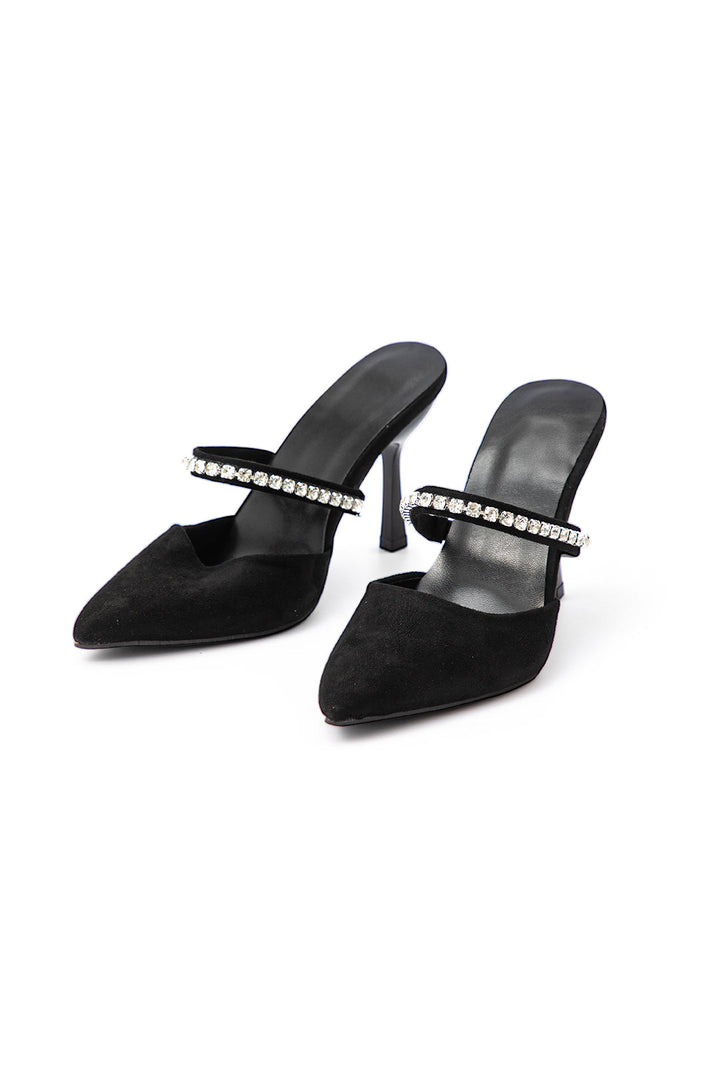 VELVET – Sandalias de tacón alto con punta afilada adornadas con strass