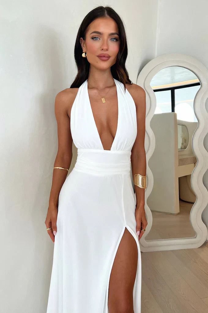ELEONOR – Vestido largo con escote en V