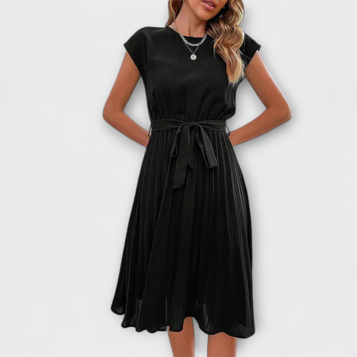 ROSITA – Vestido plisado de manga corta
