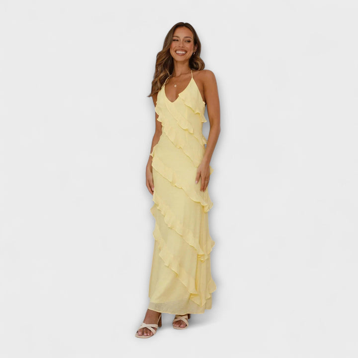 MELINA – Vestido con Volantes