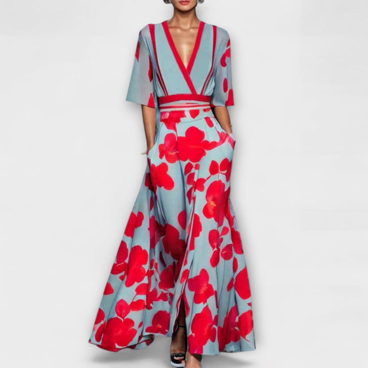 VANESSA – Vestido maxi con estampado floral