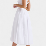 MARGIE – Vestido Midi de Escote en V y Estampado Floral Romántico