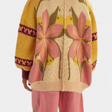 CASEY – Cárdigan de Punto con Patrón Floral y Ajuste Suelto