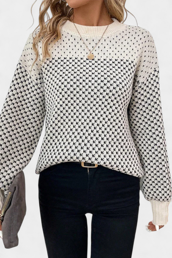 RACHAEL – Jersey de Cuello Redondo