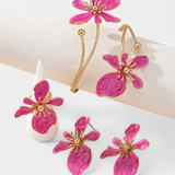 ELIN – Set de Accesorios Florales: Pulsera + Pendientes + Anillos
