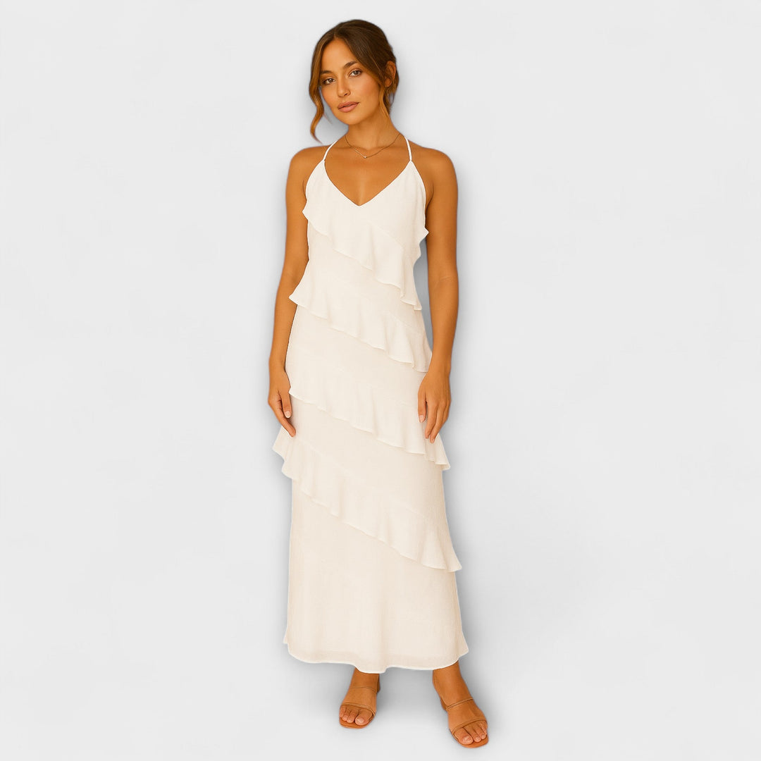 MELINA – Vestido con Volantes