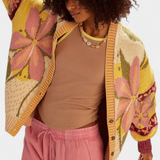 CASEY – Cárdigan de Punto con Patrón Floral y Ajuste Suelto